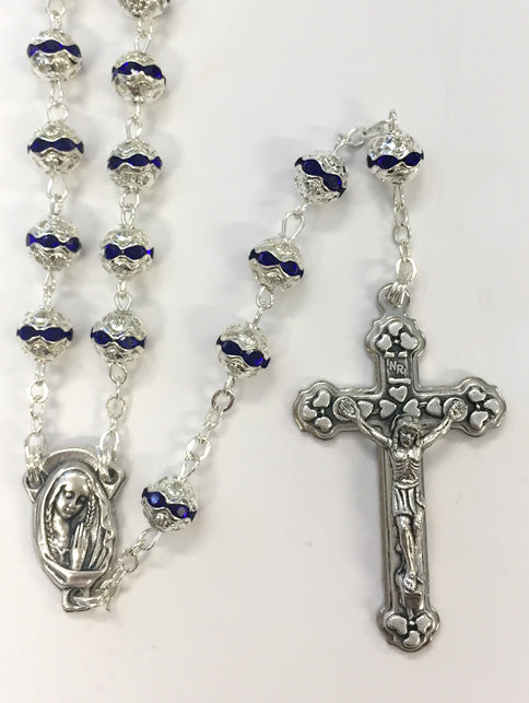 Rosary - Rosary Filgree (blue diamente)